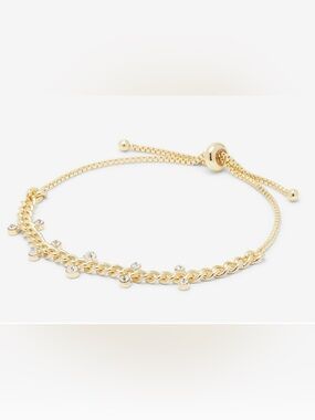 NEW EXPRESS X LUV AJ ORIENT CHARM PULL CORD GOLD BRACELET
